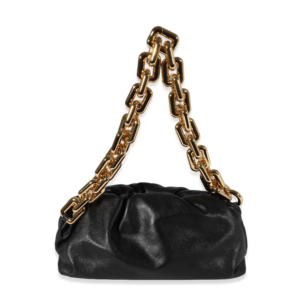 Black Leather Bottega Veneta Pouches