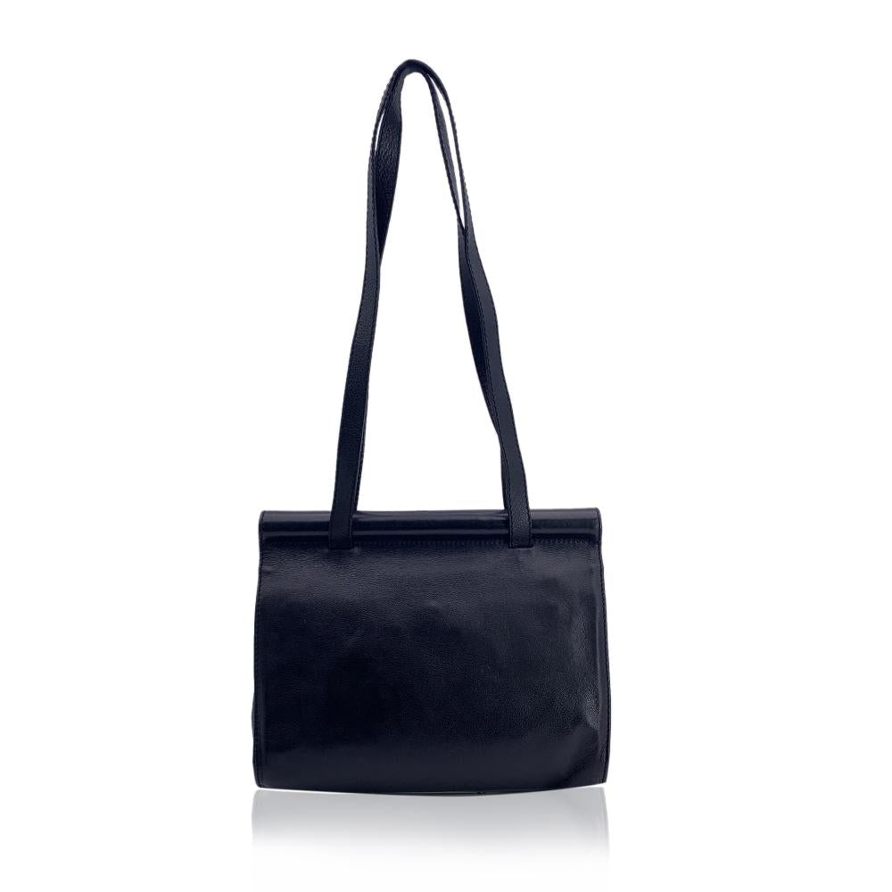 Black Leather Bottega Veneta Shoulder Bag