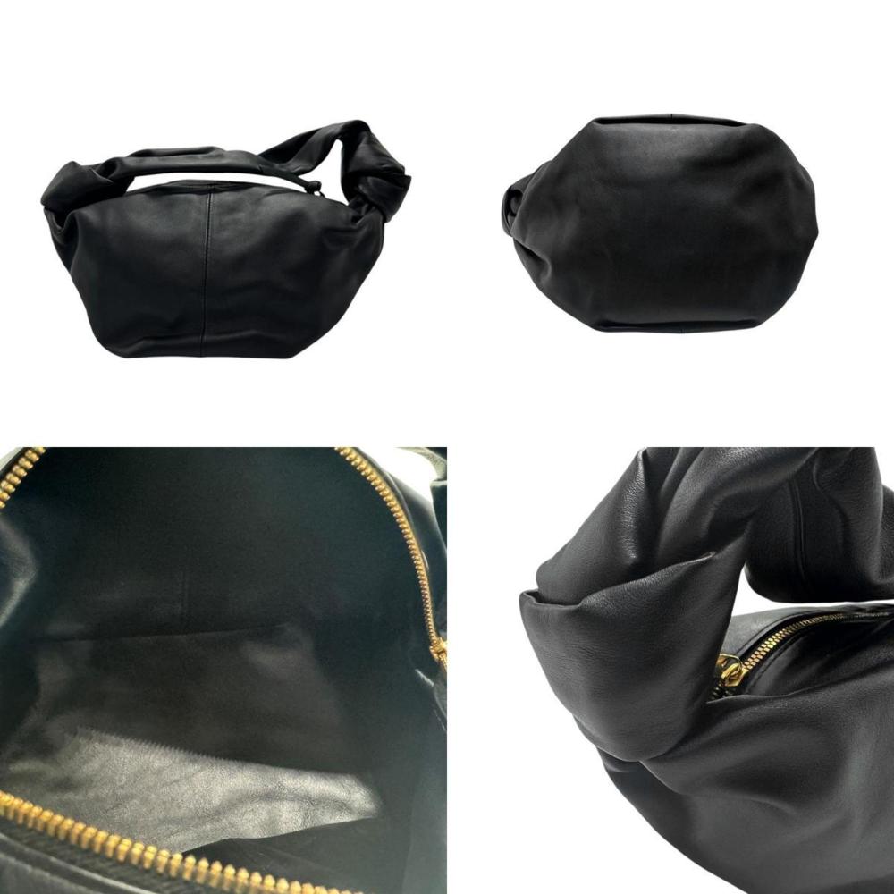 Black Leather Bottega Veneta Belt Bag