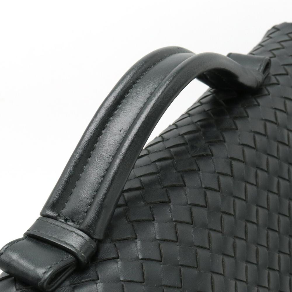 Black Leather Bottega Veneta Briefcase