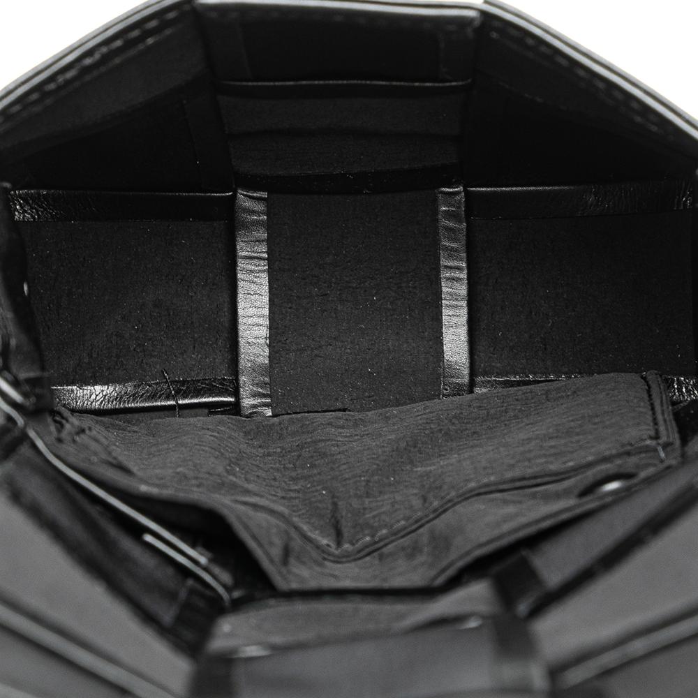 Black Leather Bottega Veneta Cassette Bag