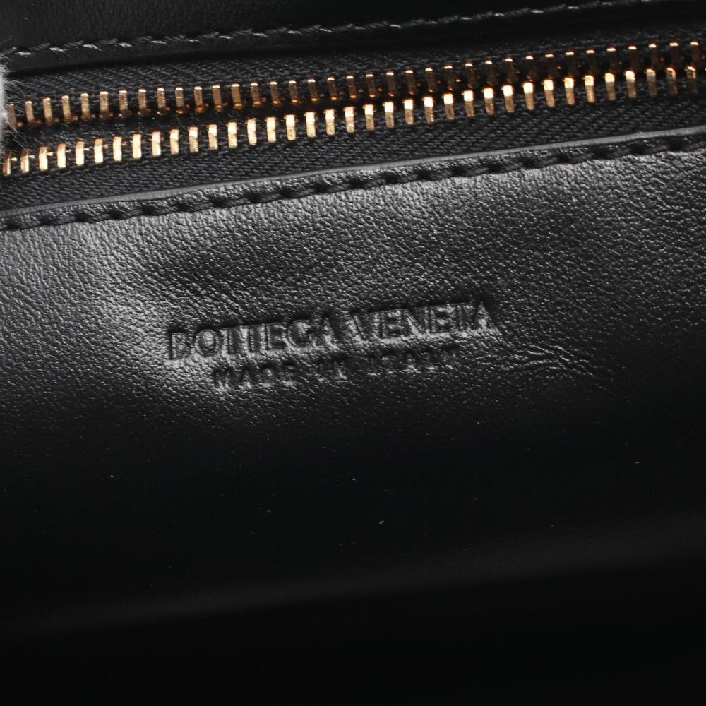 Black Leather Bottega Veneta Pouches