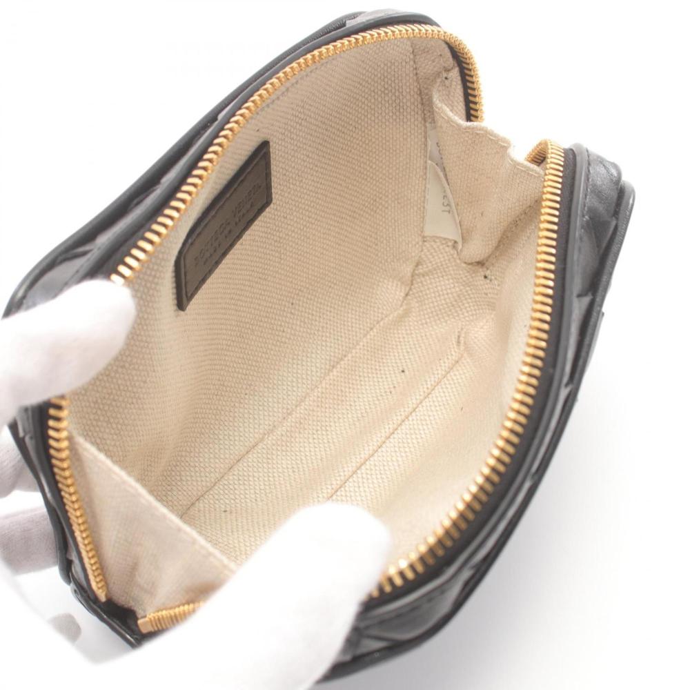 Black Leather Bottega Veneta Pouches