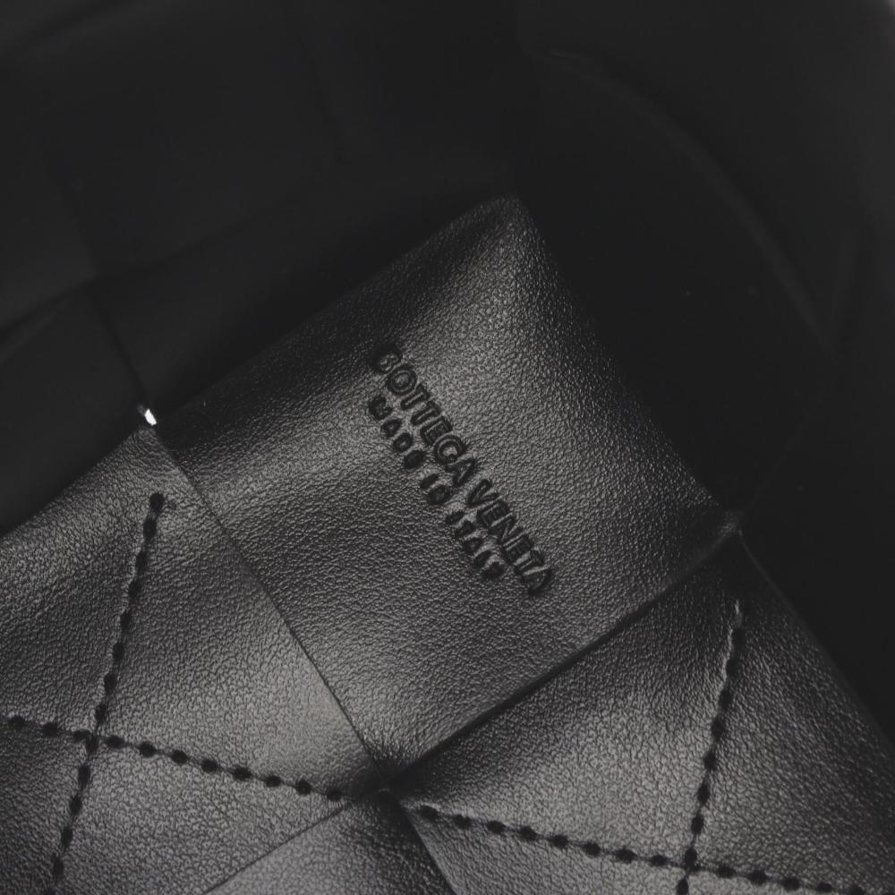 Black Leather Bottega Veneta Crossbody Bag