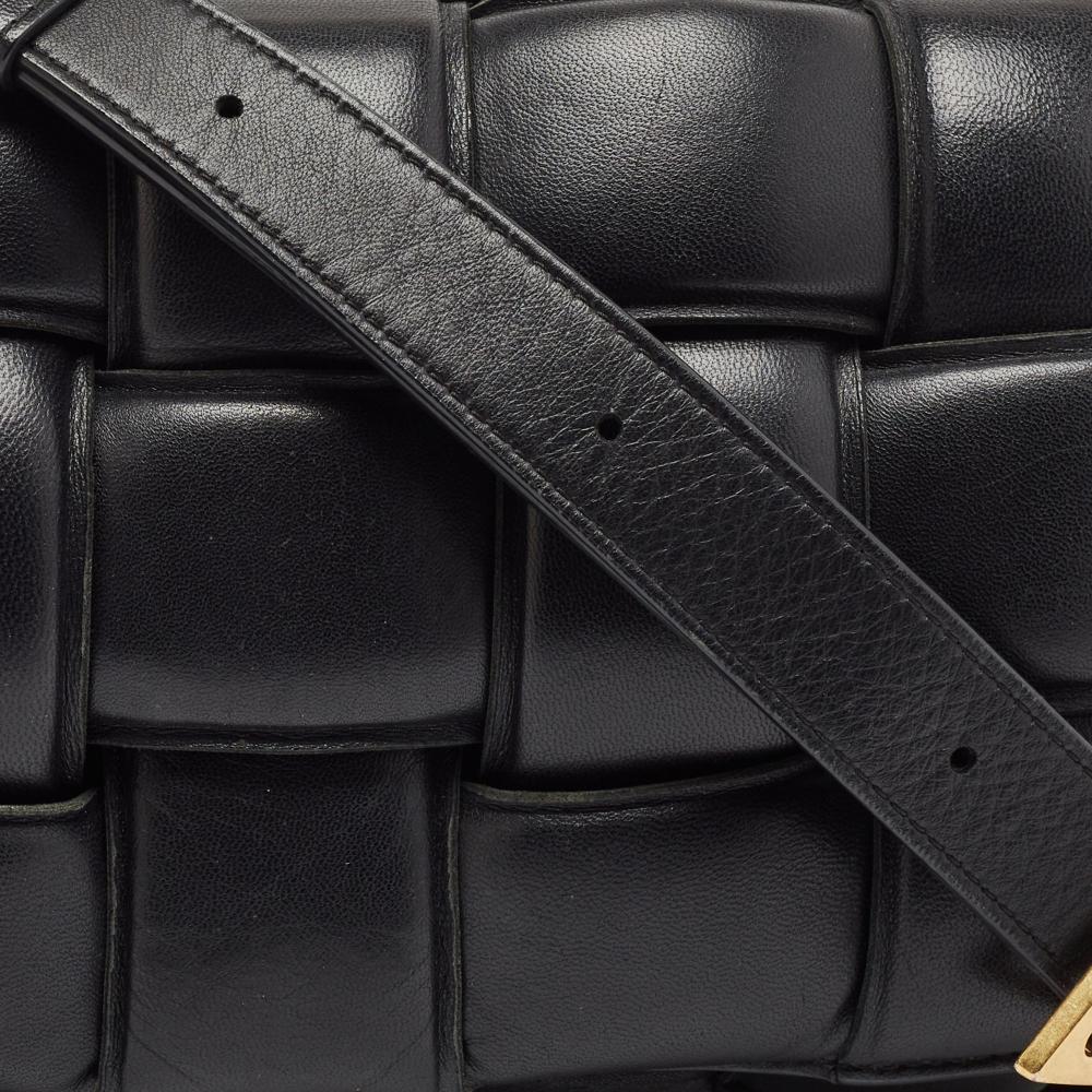 Black Leather Bottega Veneta Shoulder Bag