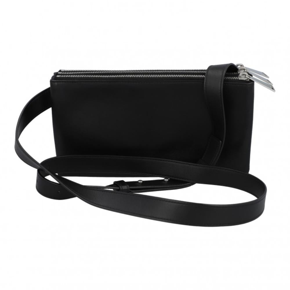 Black Leather Bottega Veneta Crossbody Bag