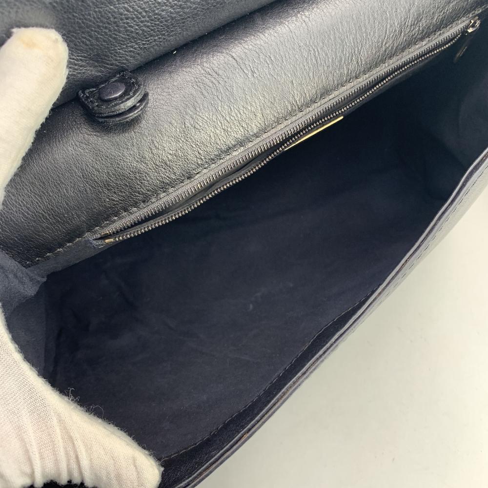 Black Leather Bottega Veneta Shoulder Bag