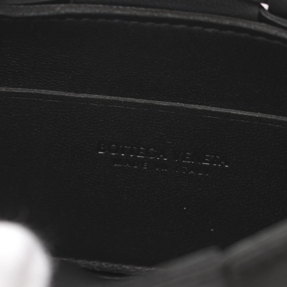 Black Leather Bottega Veneta Crossbody Bag