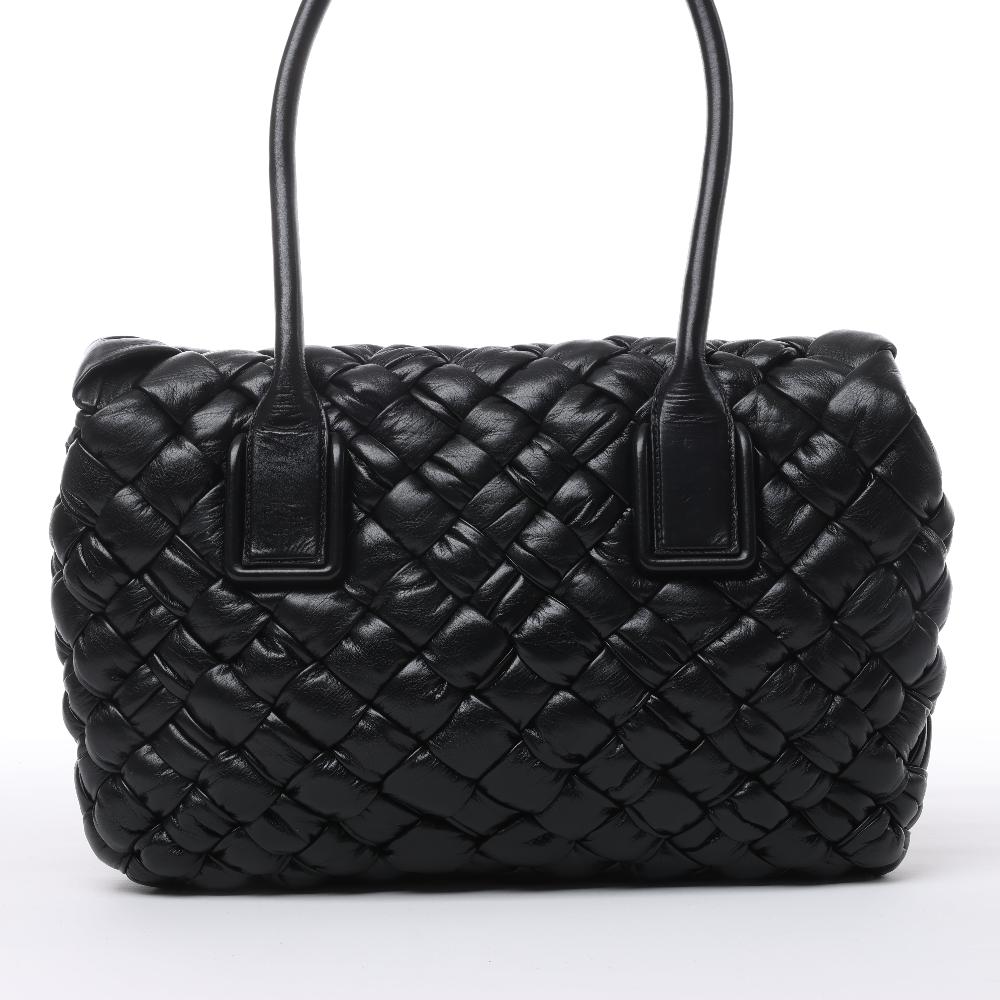 Black Leather Bottega Veneta Shoulder Bag