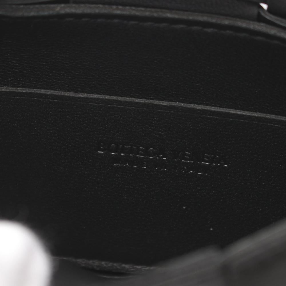 Black Leather Bottega Veneta Crossbody Bag