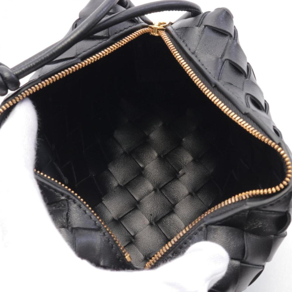 Black Leather Bottega Veneta Shoulder Bag