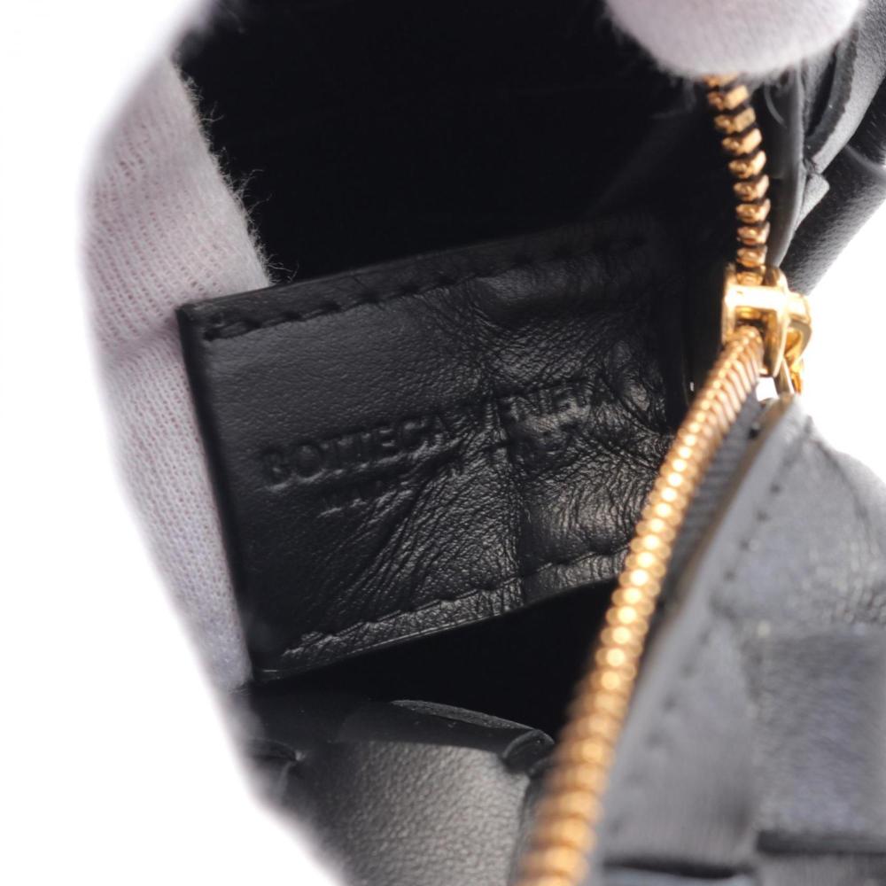 Black Leather Bottega Veneta Shoulder Bag