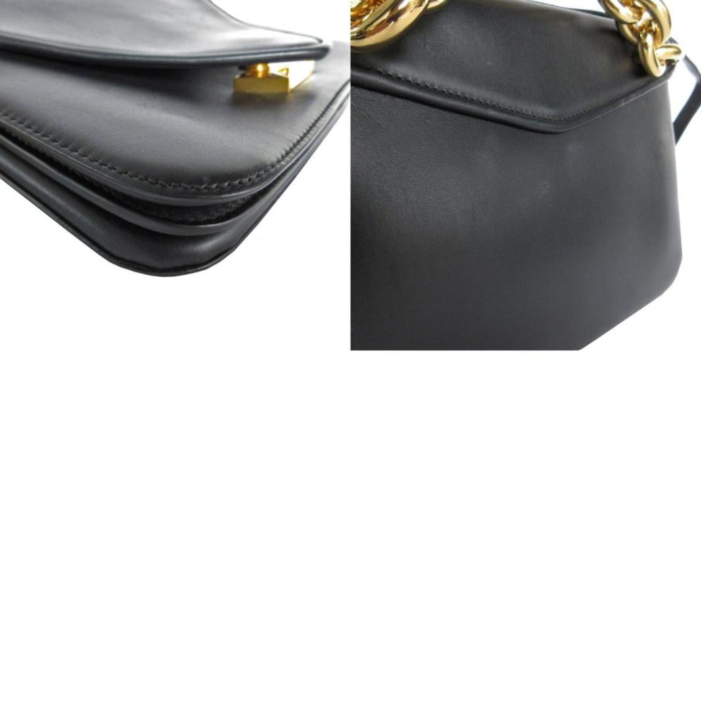 Black Leather Bottega Veneta Shoulder Bag