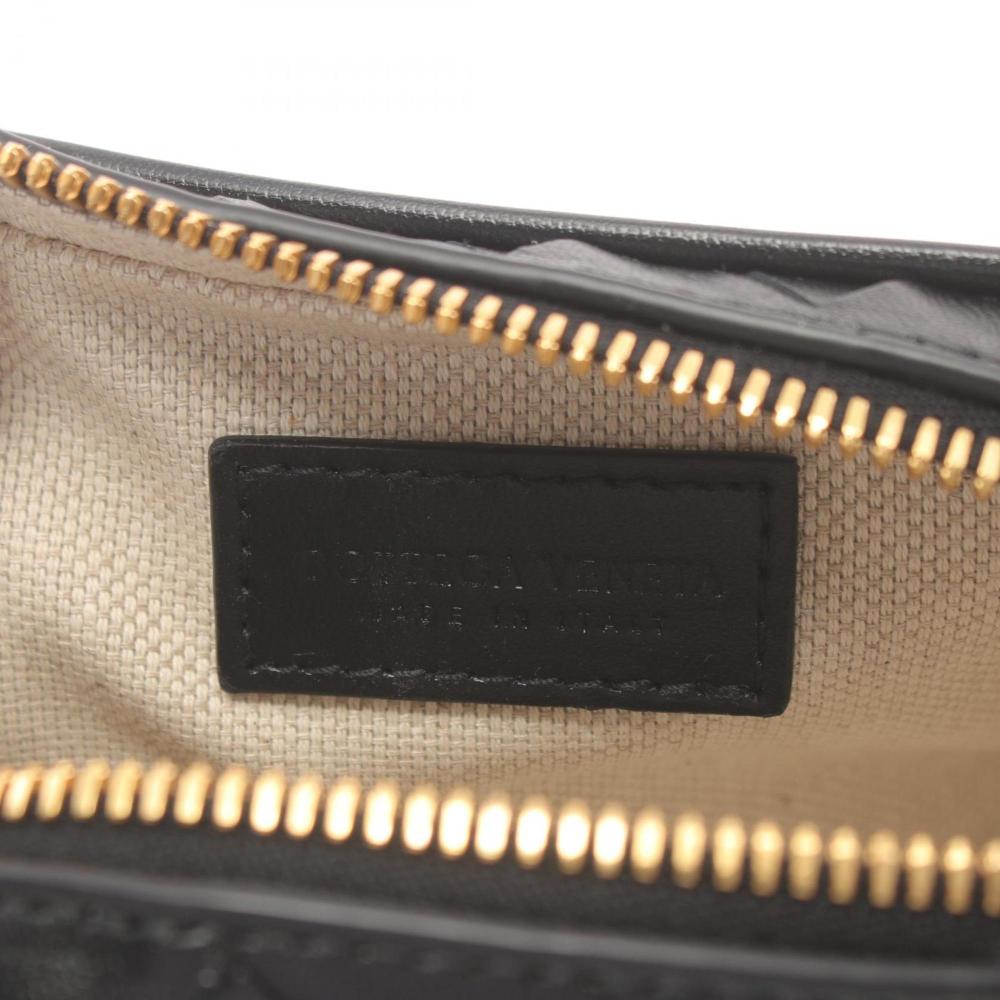 Black Leather Bottega Veneta Pouches