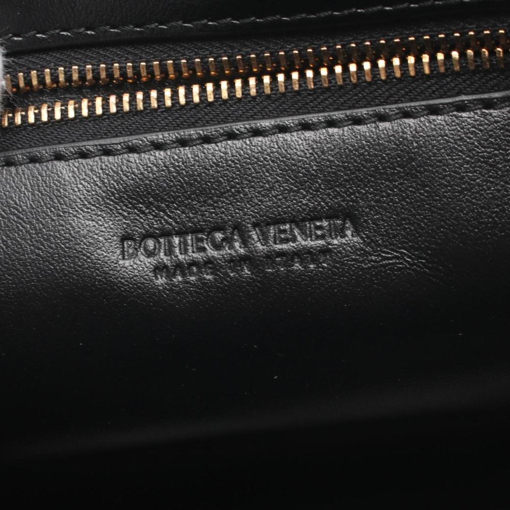 Black Leather Bottega Veneta Pouches