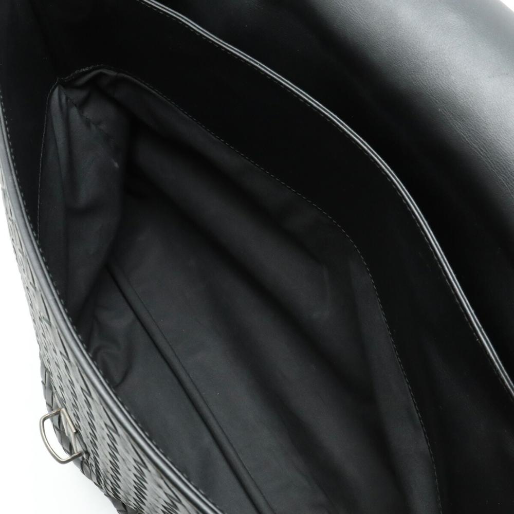 Black Leather Bottega Veneta Briefcase