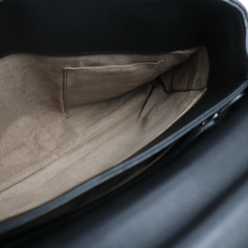 Black Leather Bottega Veneta Shoulder Bag