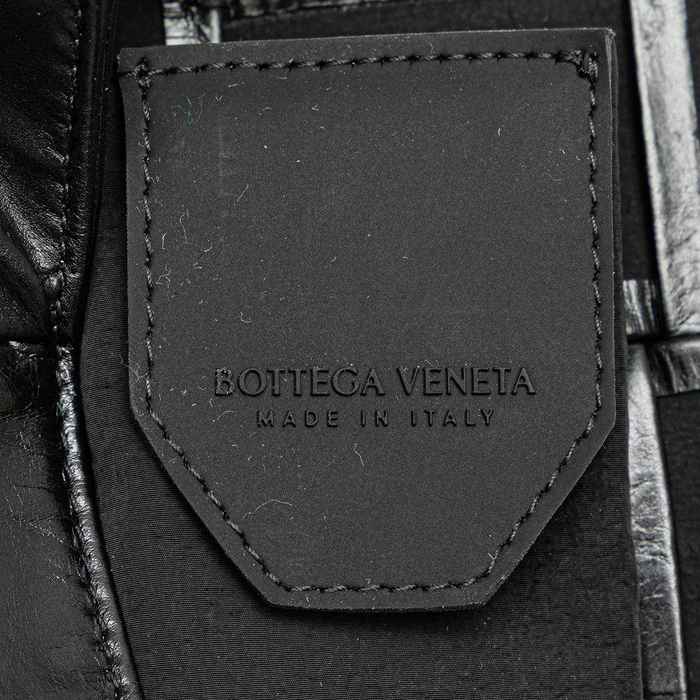 Black Leather Bottega Veneta Cassette Bag