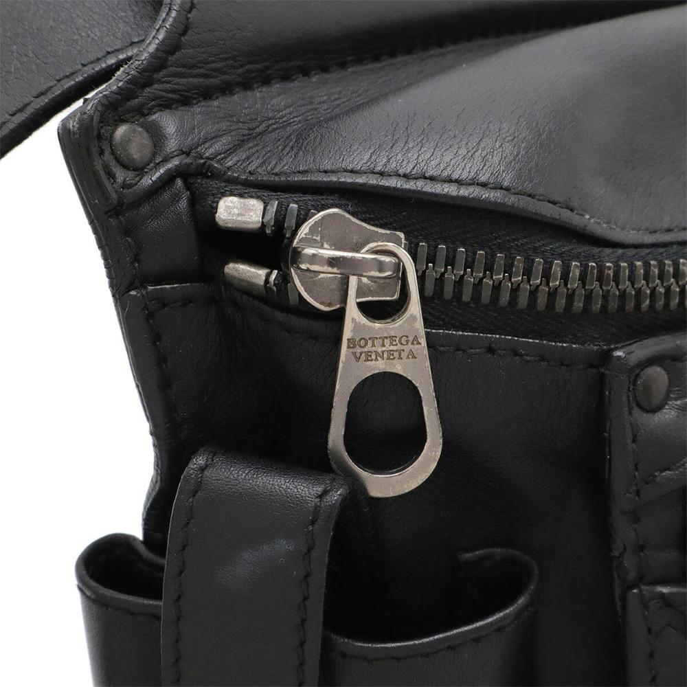 Black Leather Bottega Veneta Belt Bag