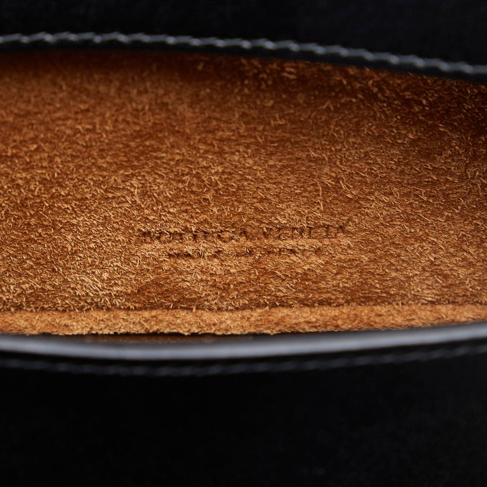 Black Leather Bottega Veneta Crossbody Bag
