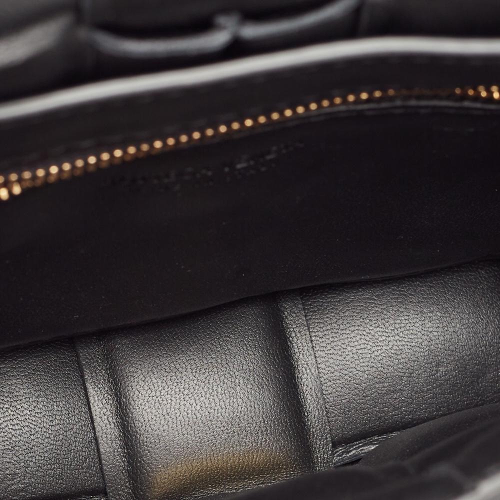 Black Leather Bottega Veneta Crossbody Bag