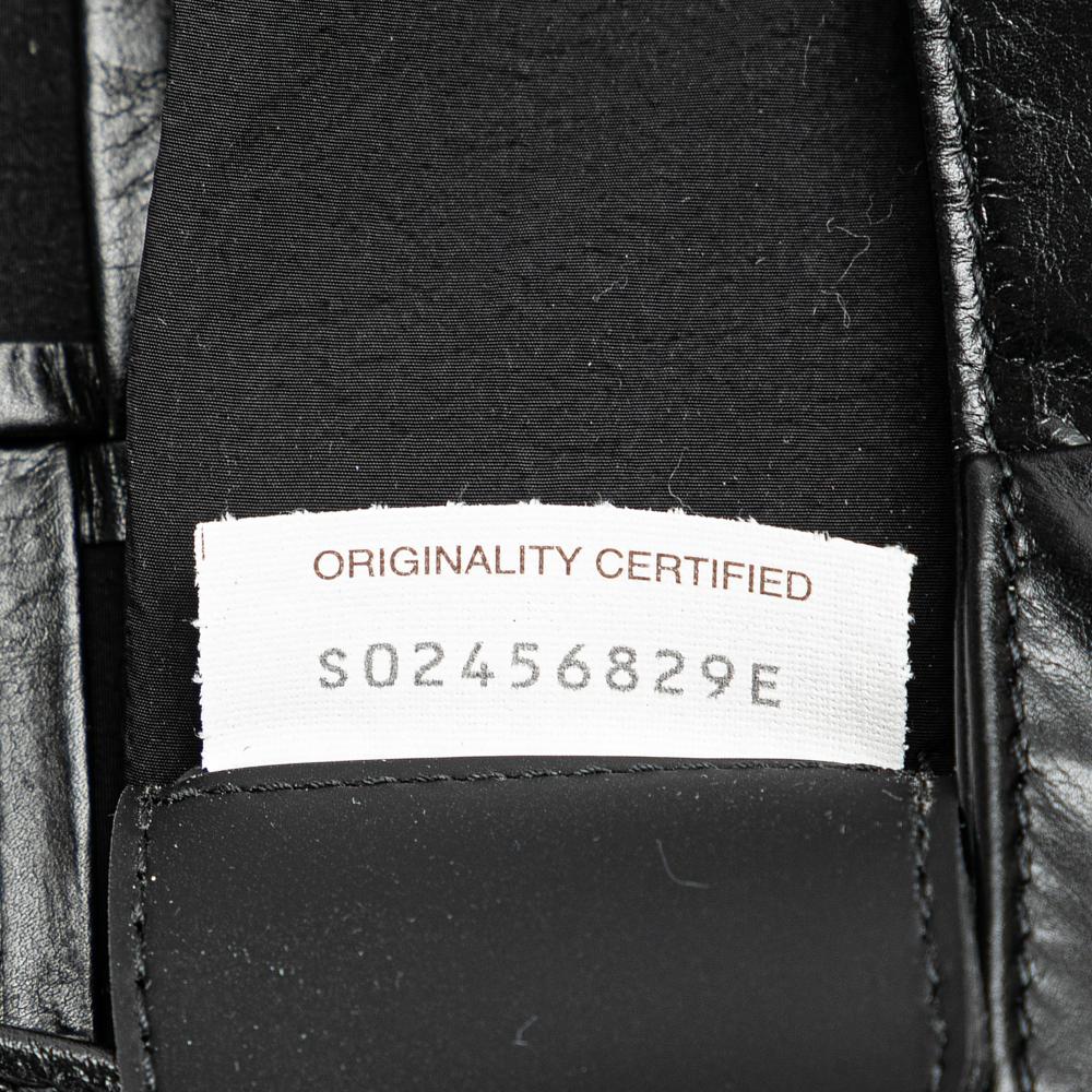 Black Leather Bottega Veneta Cassette Bag