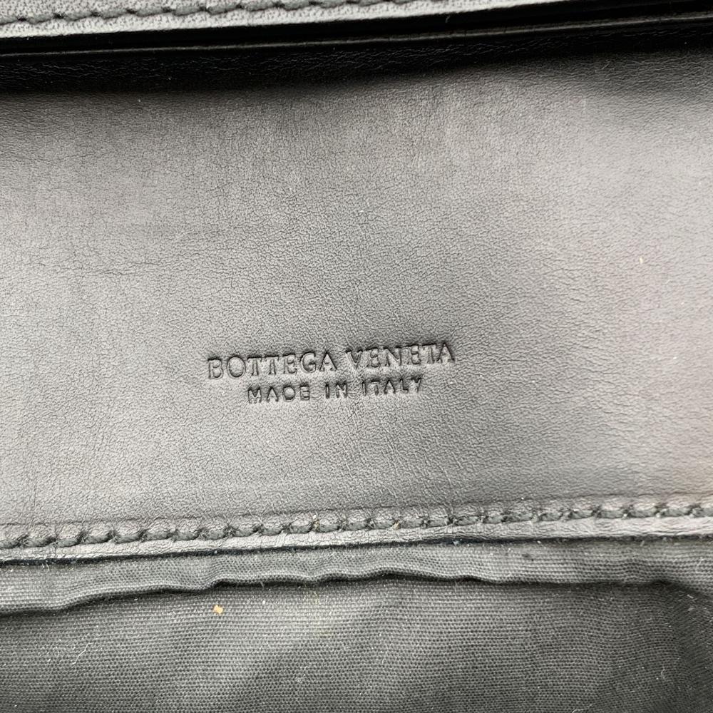 Black Leather Bottega Veneta Clutch