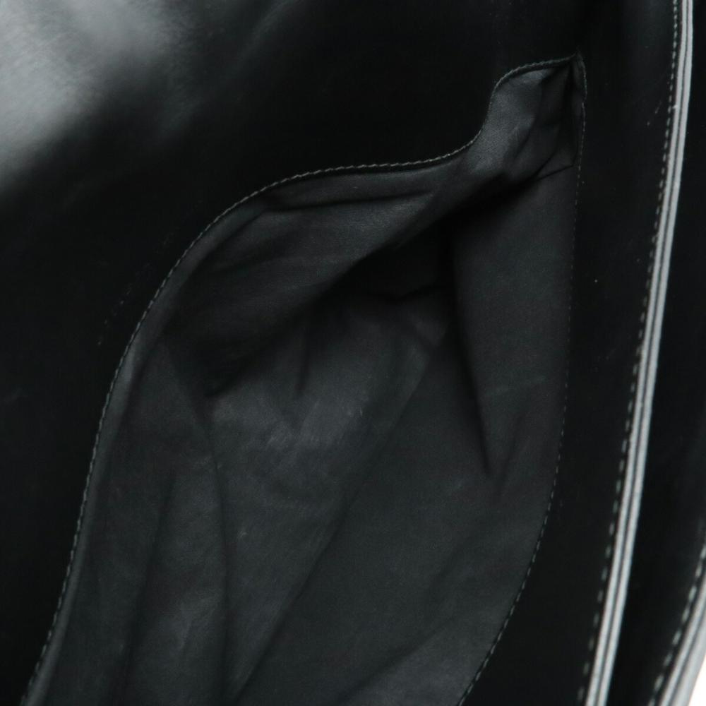 Black Leather Bottega Veneta Briefcase