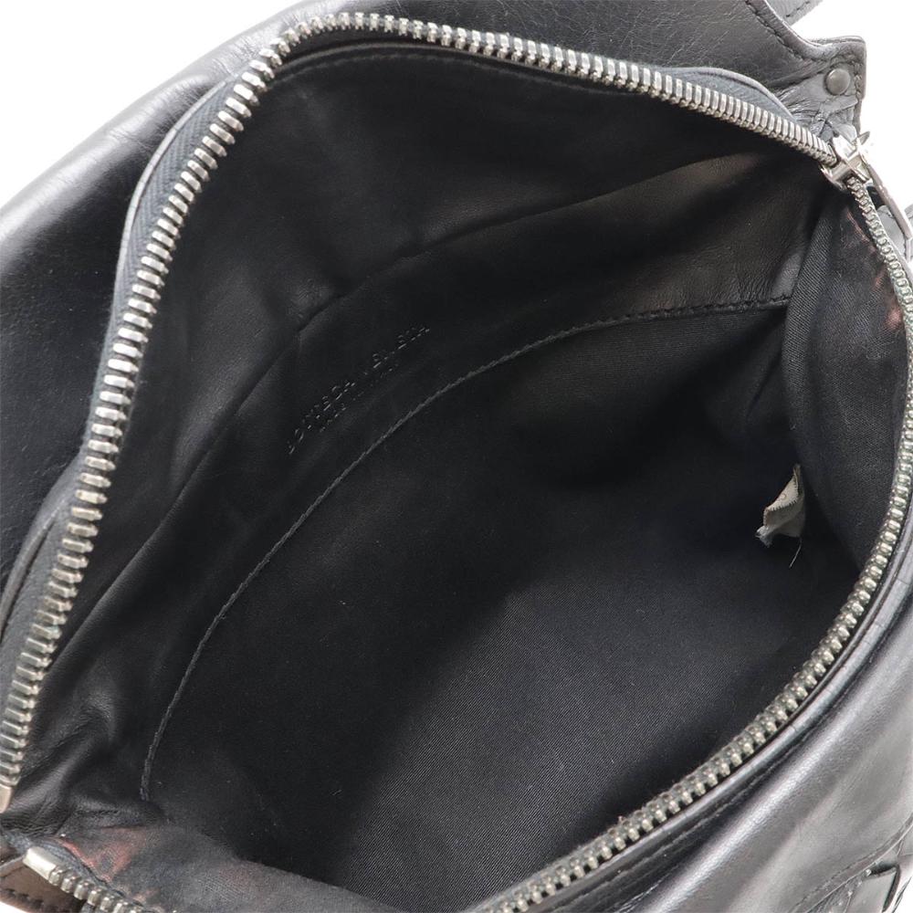 Black Leather Bottega Veneta Belt Bag