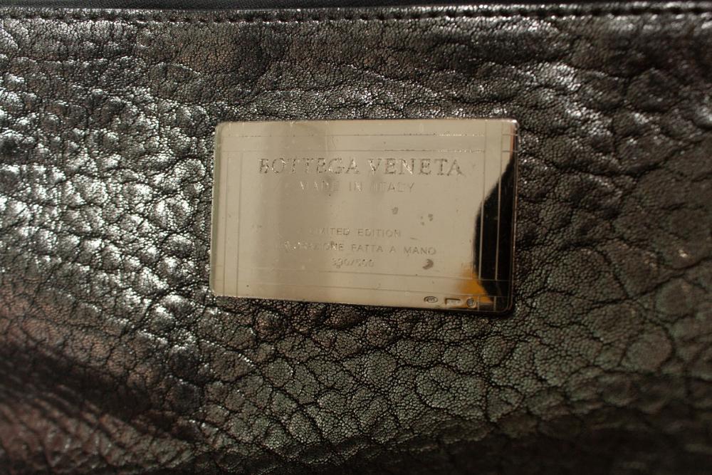 Black Leather Bottega Veneta Handbag