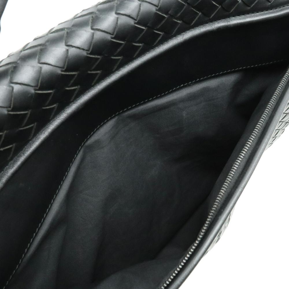 Black Leather Bottega Veneta Briefcase