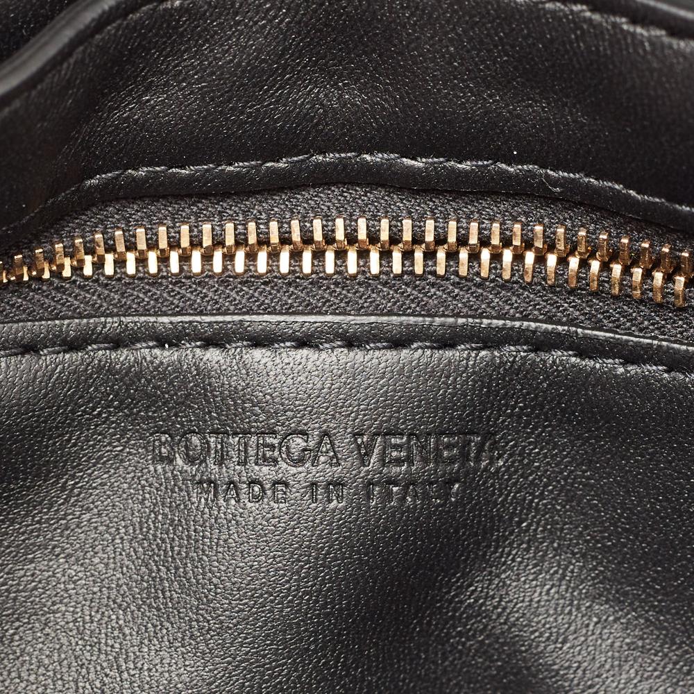 Black Leather Bottega Veneta Crossbody Bag