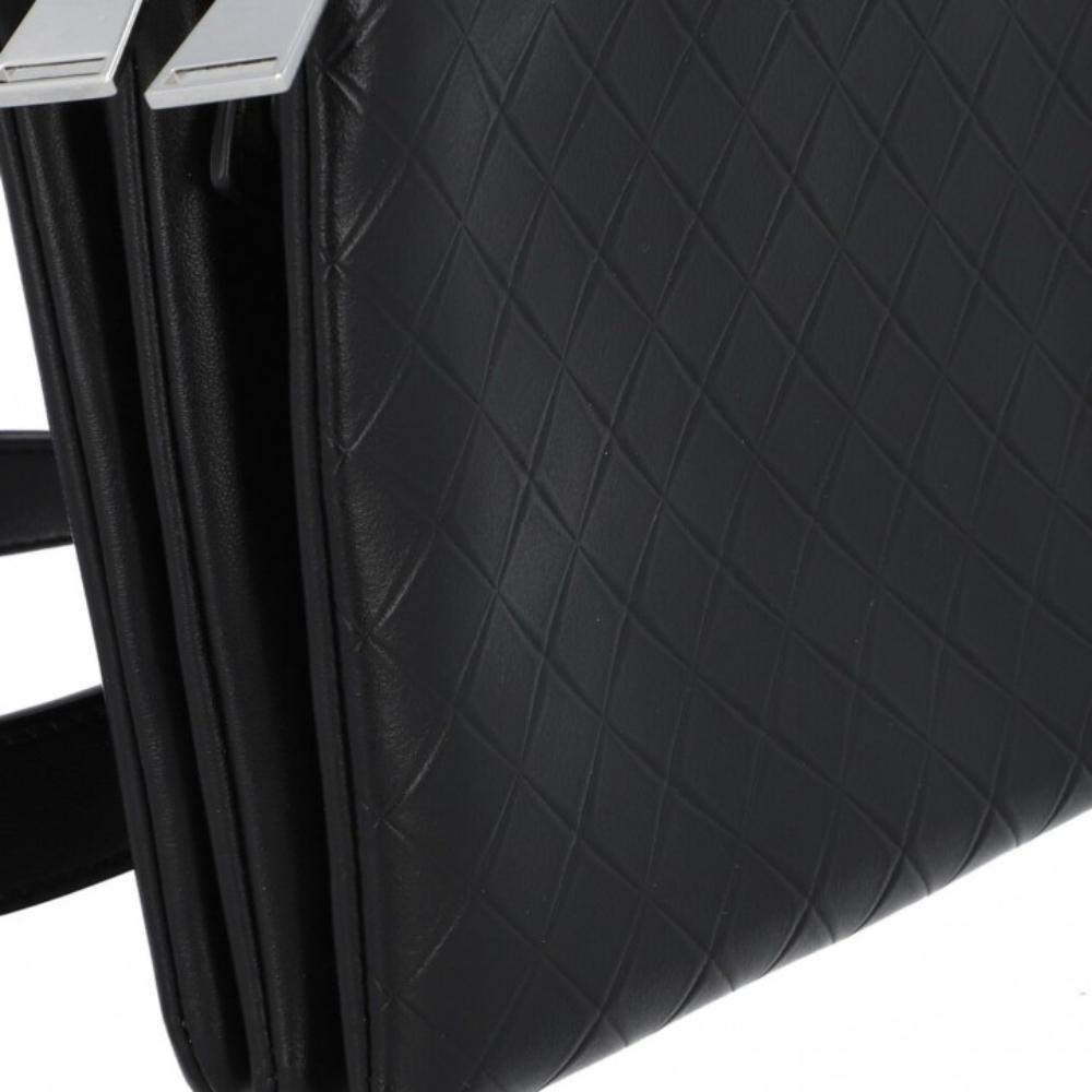 Black Leather Bottega Veneta Crossbody Bag