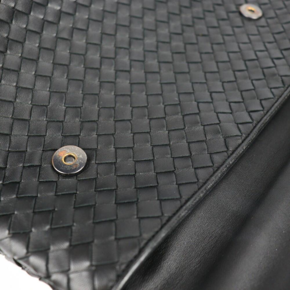 Black Leather Bottega Veneta Shoulder Bag