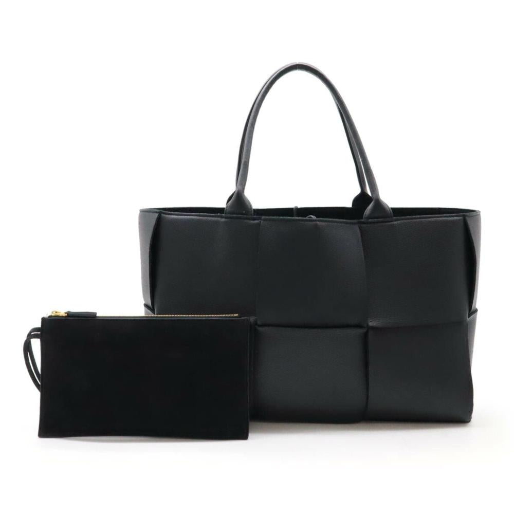 Black Leather Bottega Veneta Tote