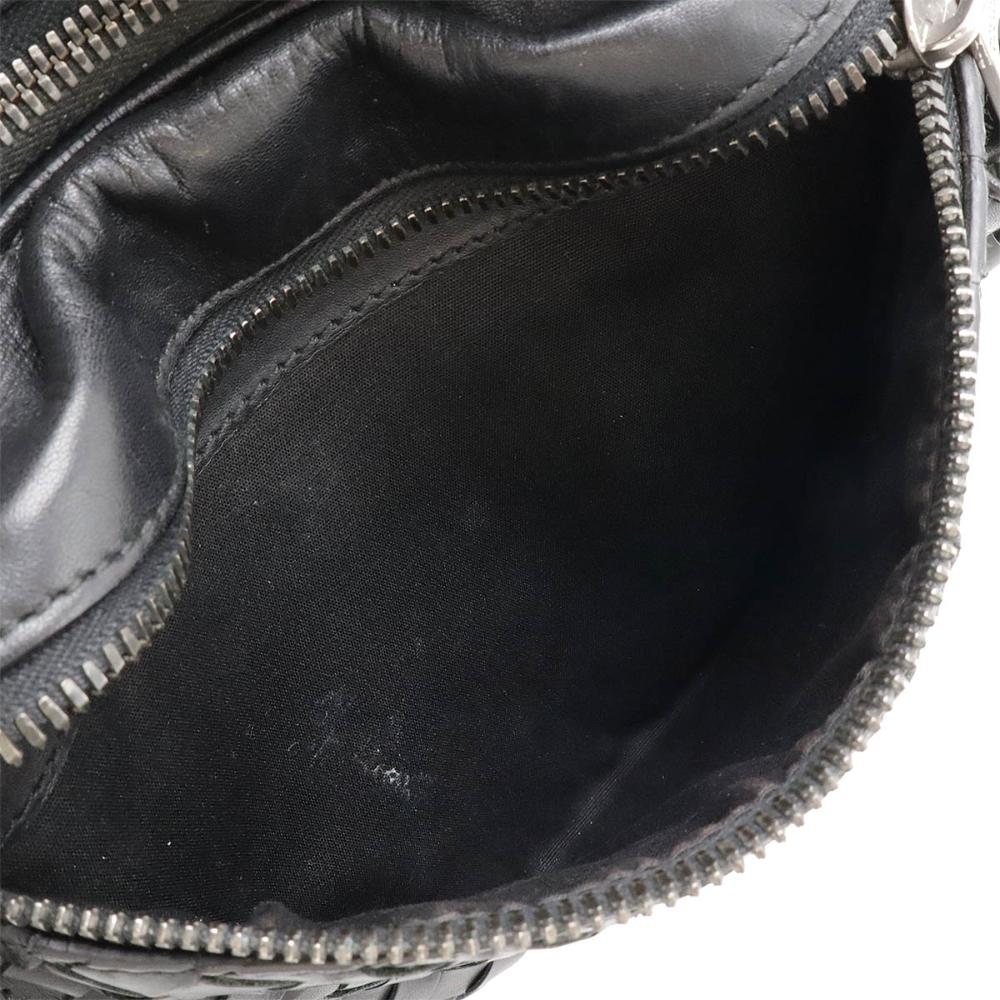 Black Leather Bottega Veneta Belt Bag