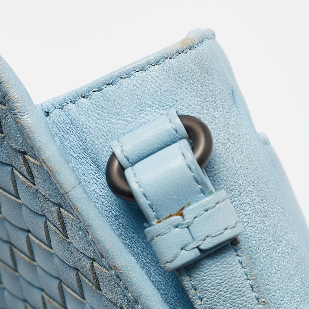 Blue Fabric Bottega Veneta Crossbody Bag