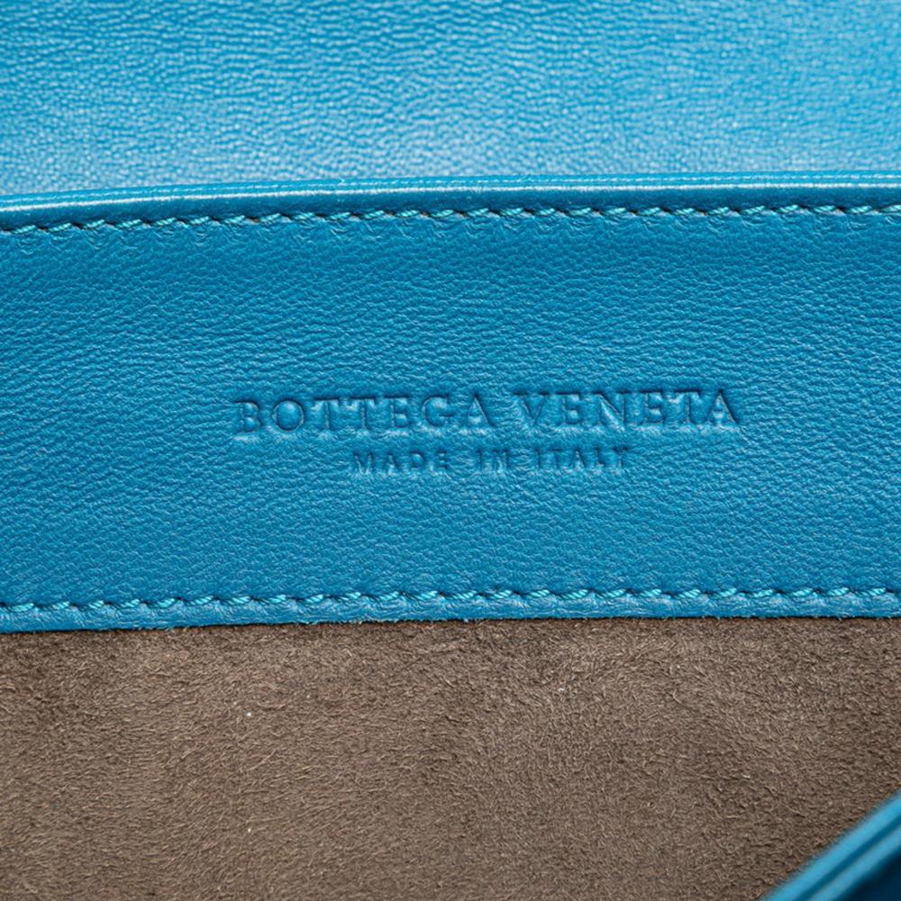 Blue Leather Bottega Veneta Shoulder Bag