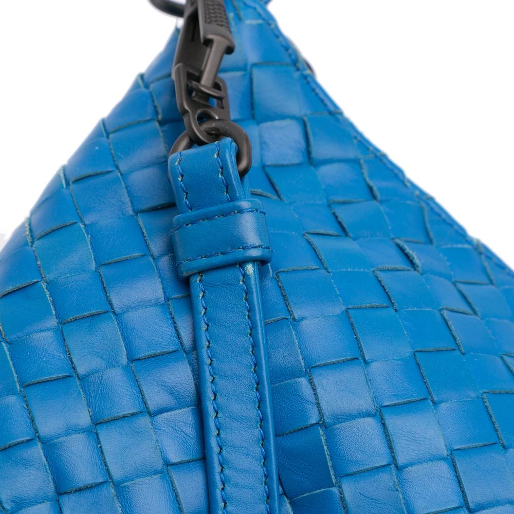 Blue Leather Bottega Veneta Shoulder Bag
