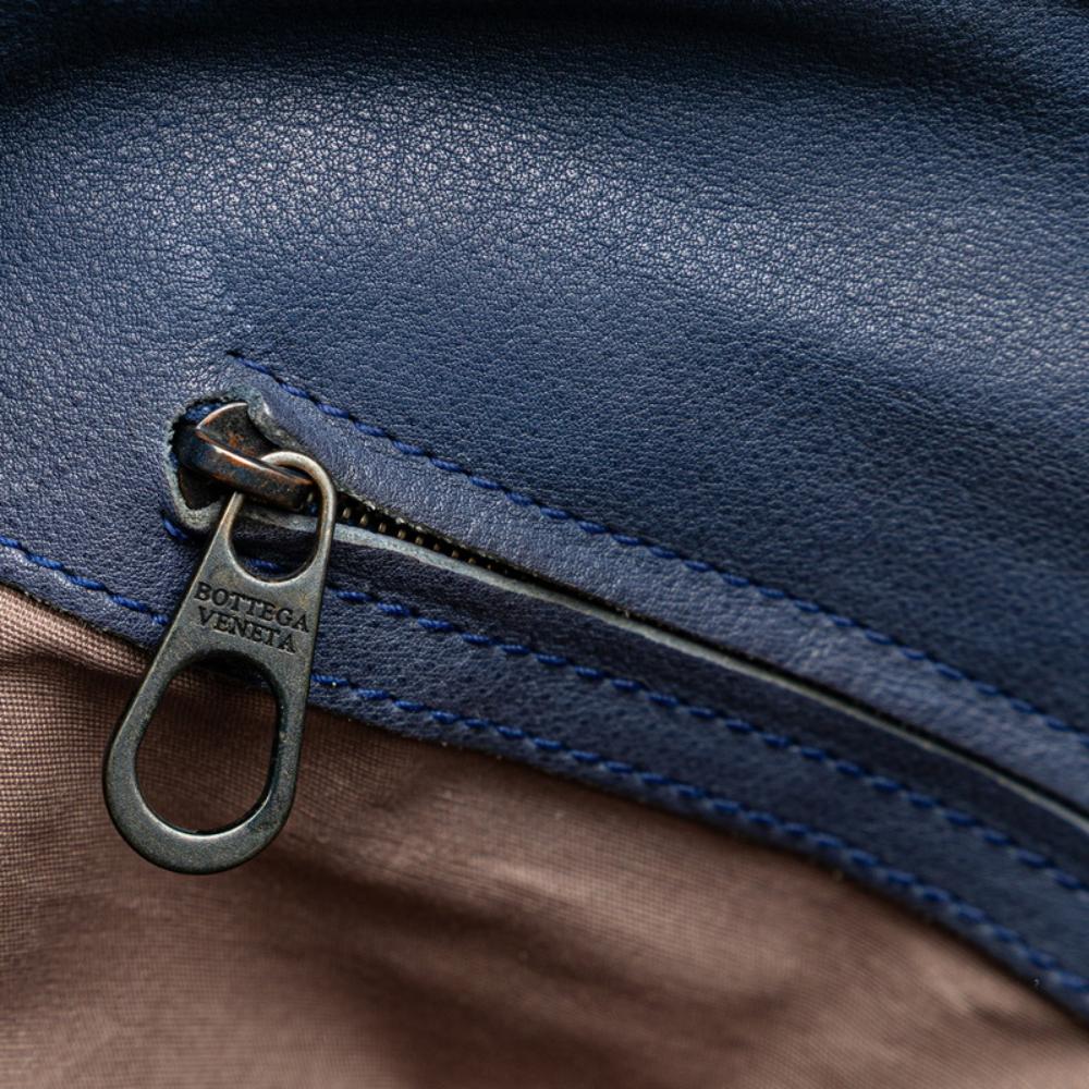 Blue Leather Bottega Veneta Crossbody Bag