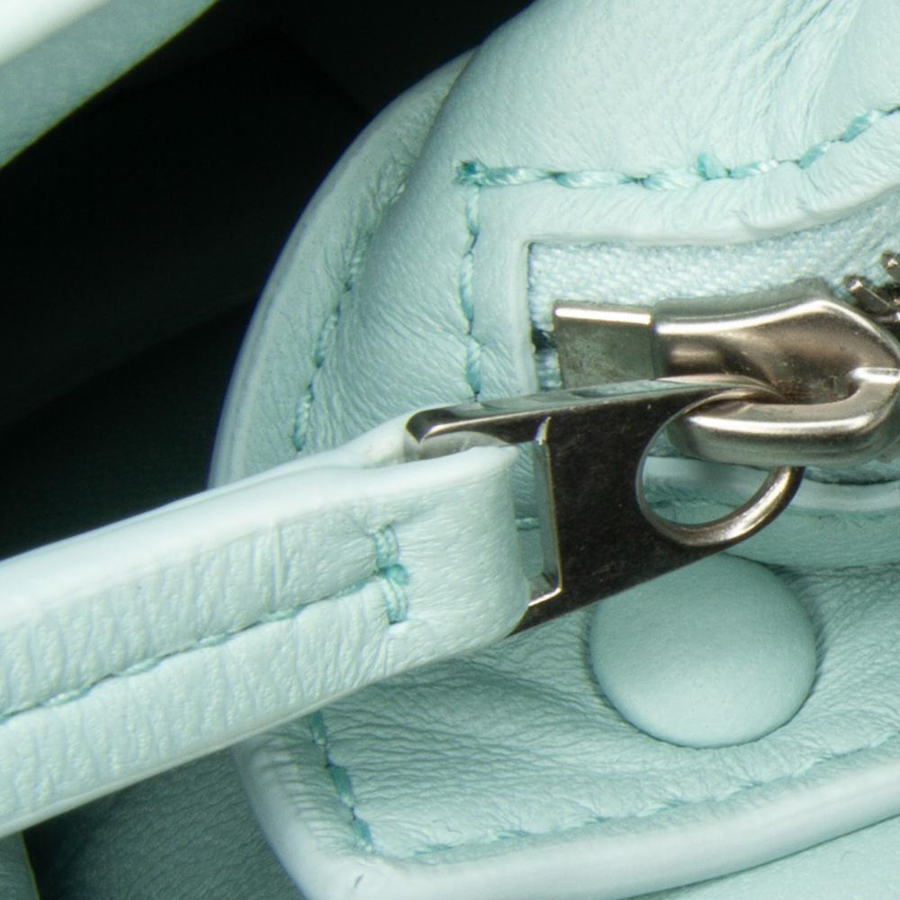 Blue Leather Bottega Veneta Cassette Bag
