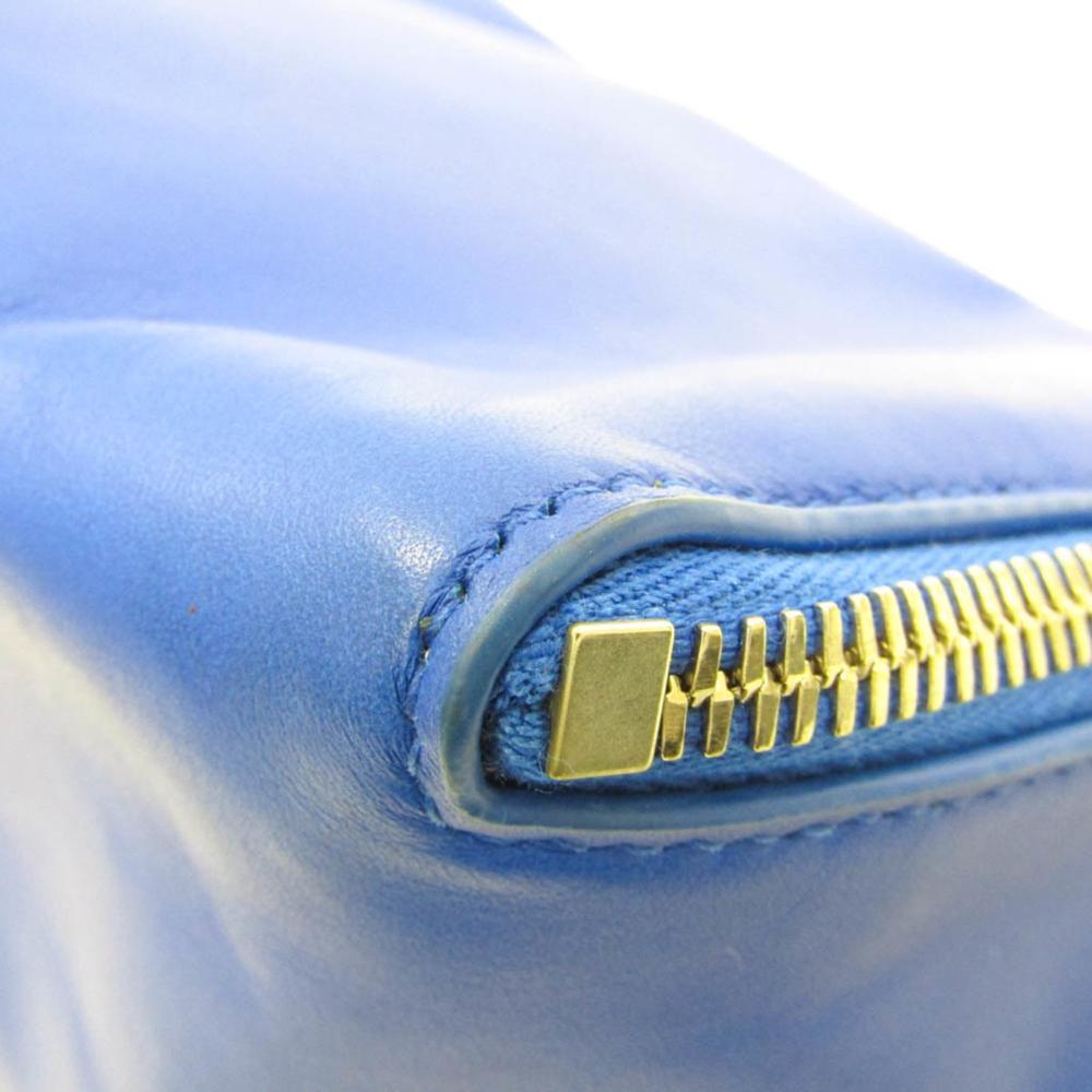 Blue Leather Bottega Veneta Clutch