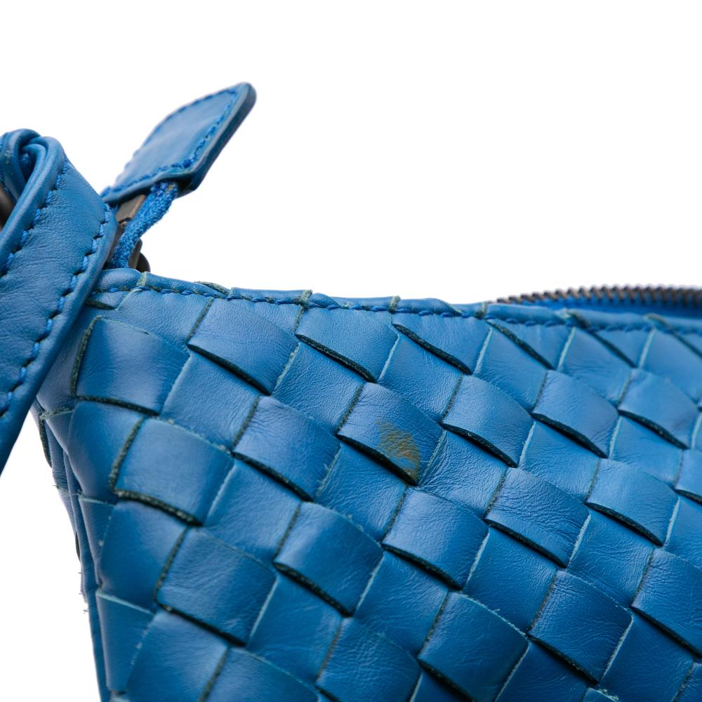 Blue Leather Bottega Veneta Shoulder Bag