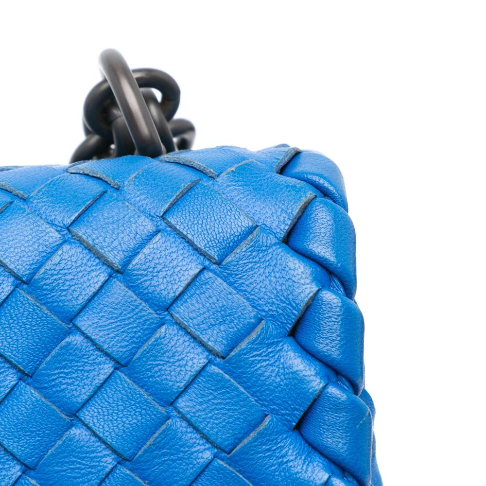Blue Leather Bottega Veneta Shoulder Bag