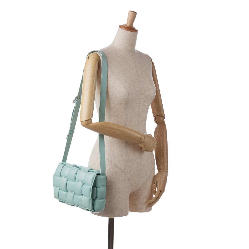 Blue Leather Bottega Veneta Cassette Bag