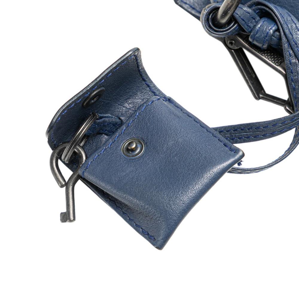 Blue Leather Bottega Veneta Crossbody Bag