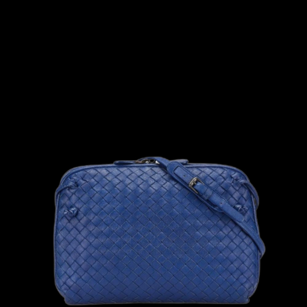Blue Leather Bottega Veneta Crossbody Bag