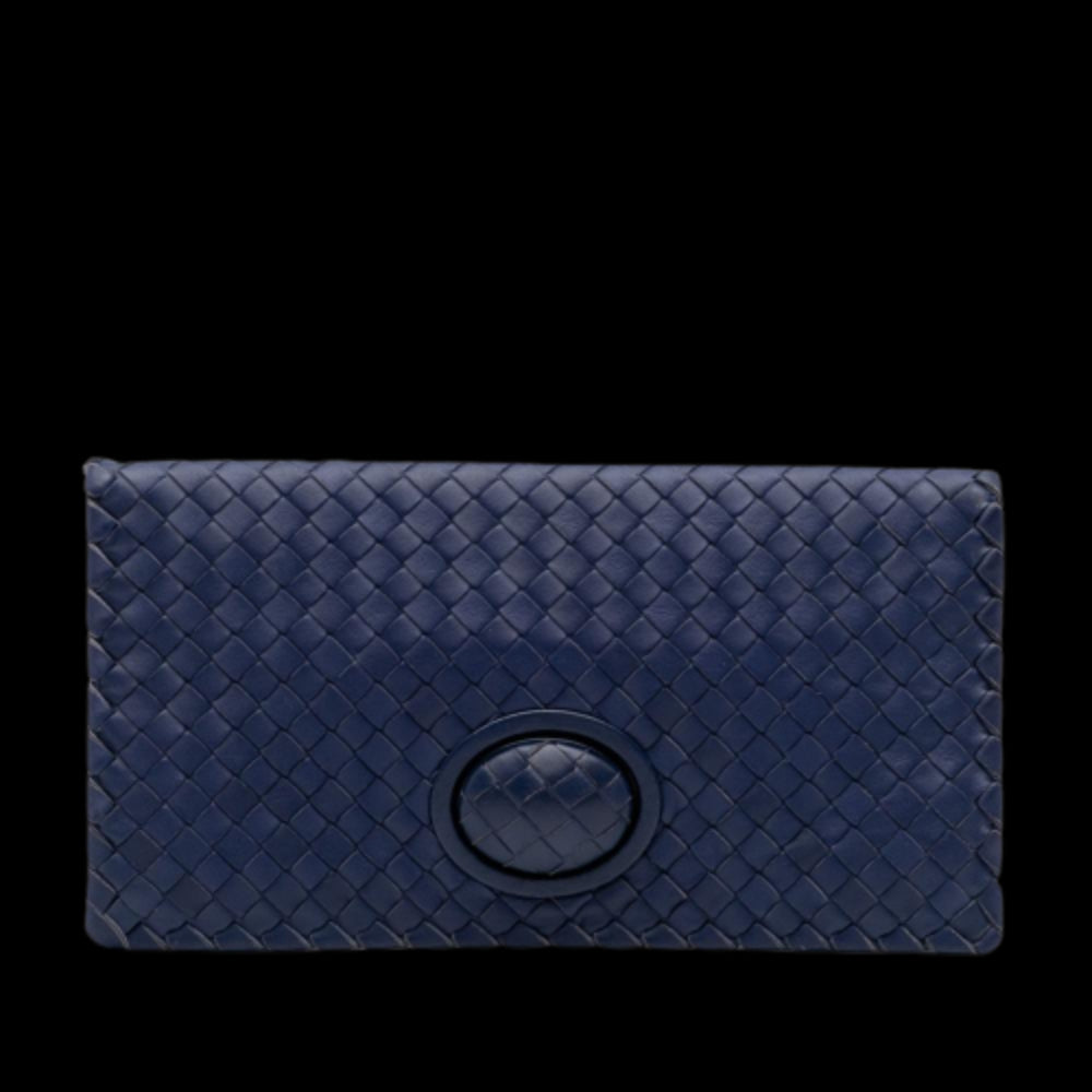 Blue Leather Bottega Veneta Clutch