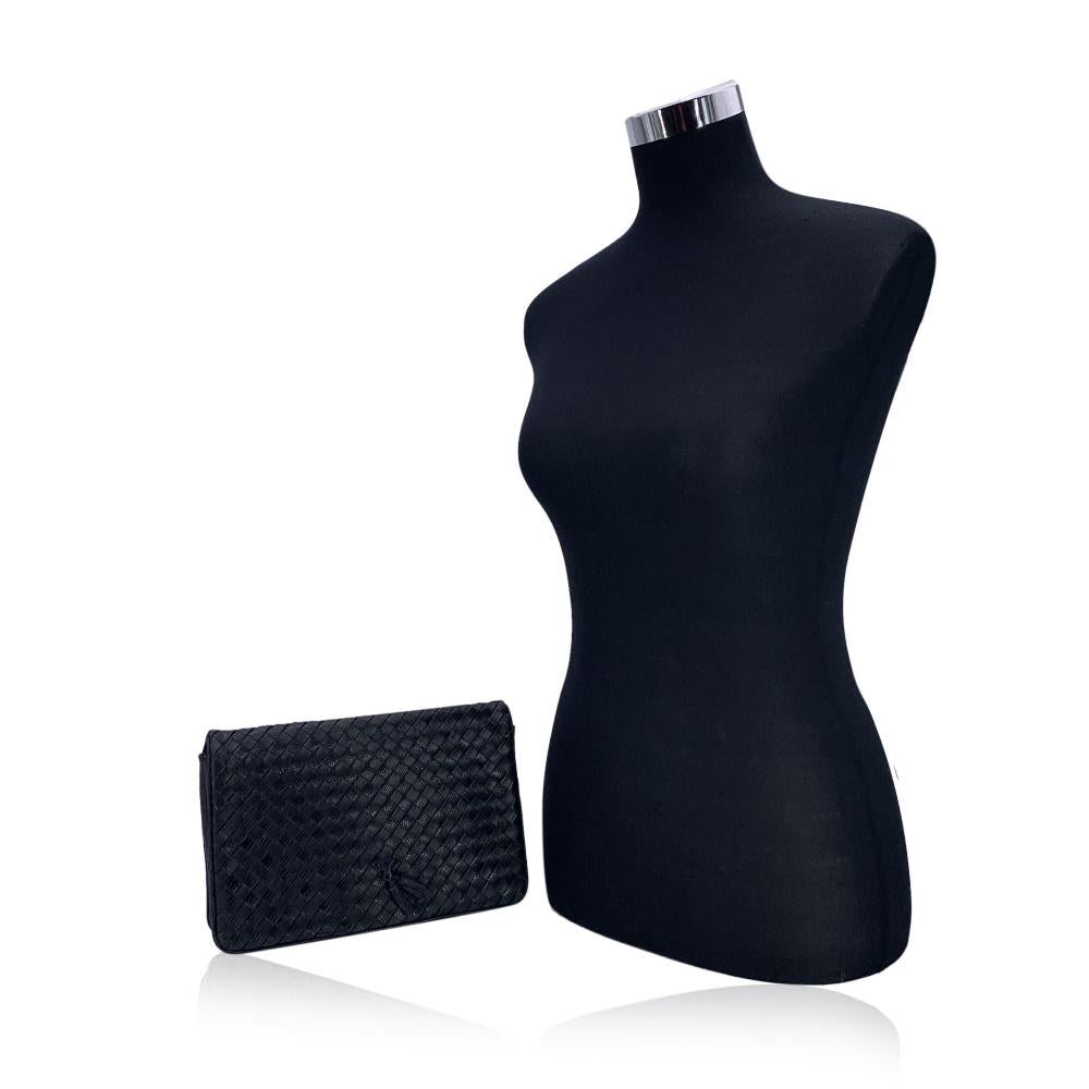 Blue Leather Bottega Veneta Clutch