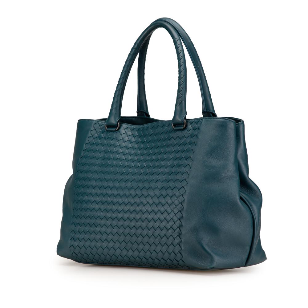 Blue Leather Bottega Veneta Tote